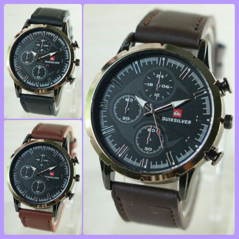 Jam tangan chrono kulit Quicksilver
