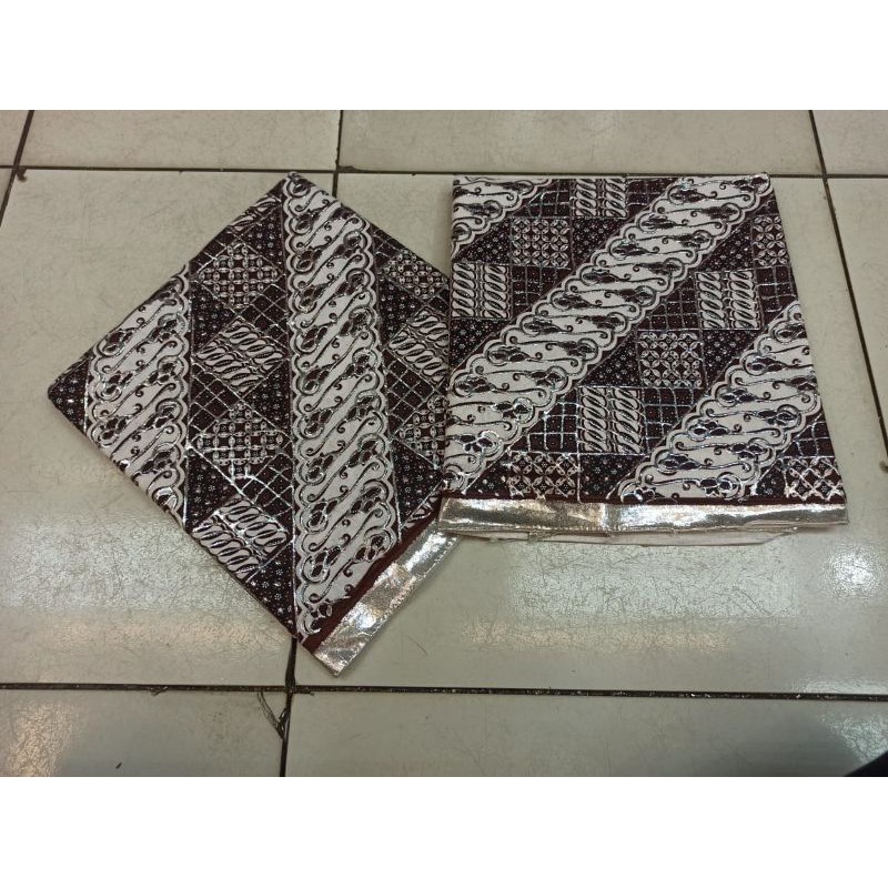 Kain Prada sepasang + blangkon/KAIN PANJANG BATIK HALUS  /KAIN BATIK SOLO CANTING MAS JARIK