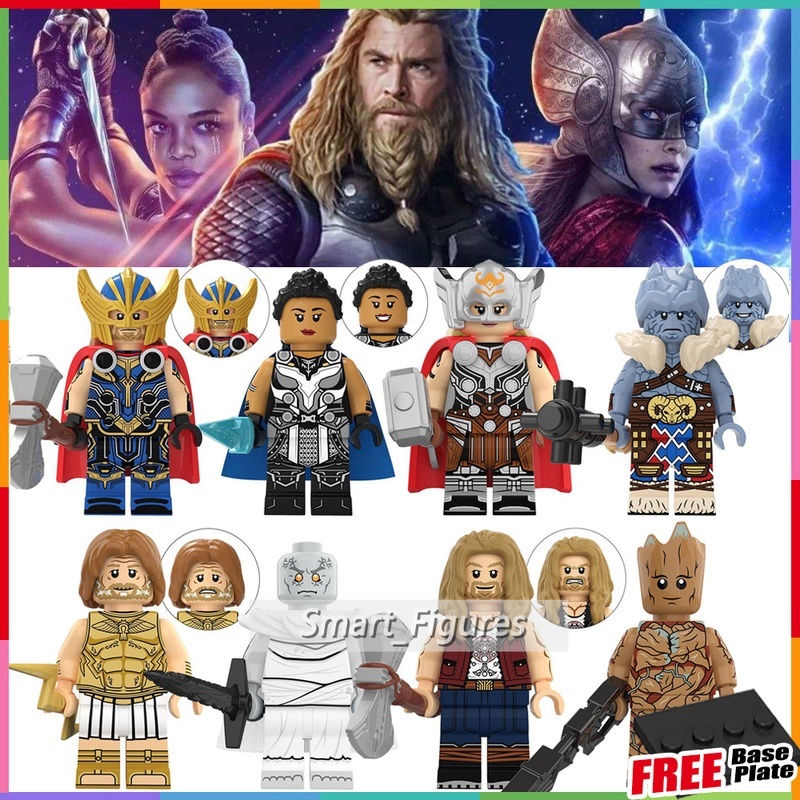 Mainan Action Figure Mini Karakter Thor Marvel Gorr Groot Zeus Korg Valkyrie Jane Foster Untuk Hadiah KT1062