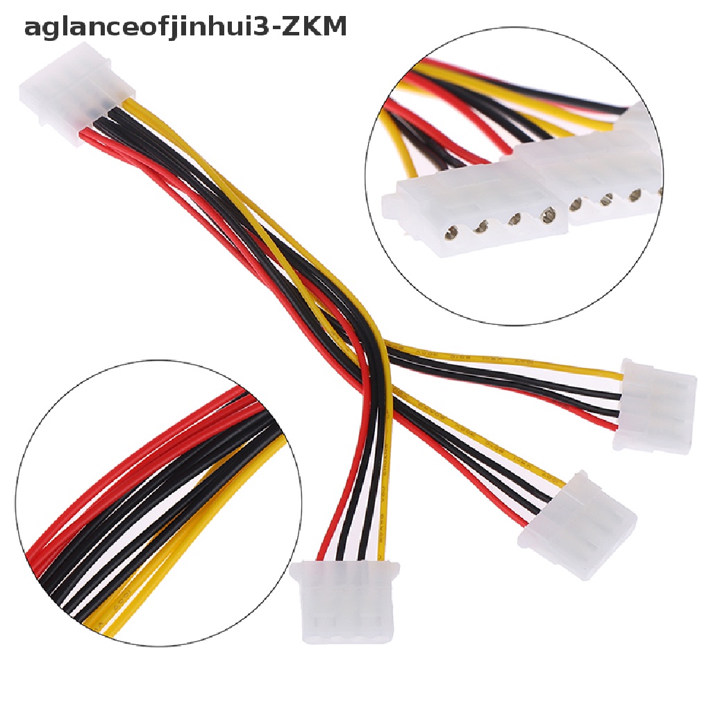 Kabel Adapter Splitter Power Supply 4 Pin IDE 1-to-3 Molex IDE Female