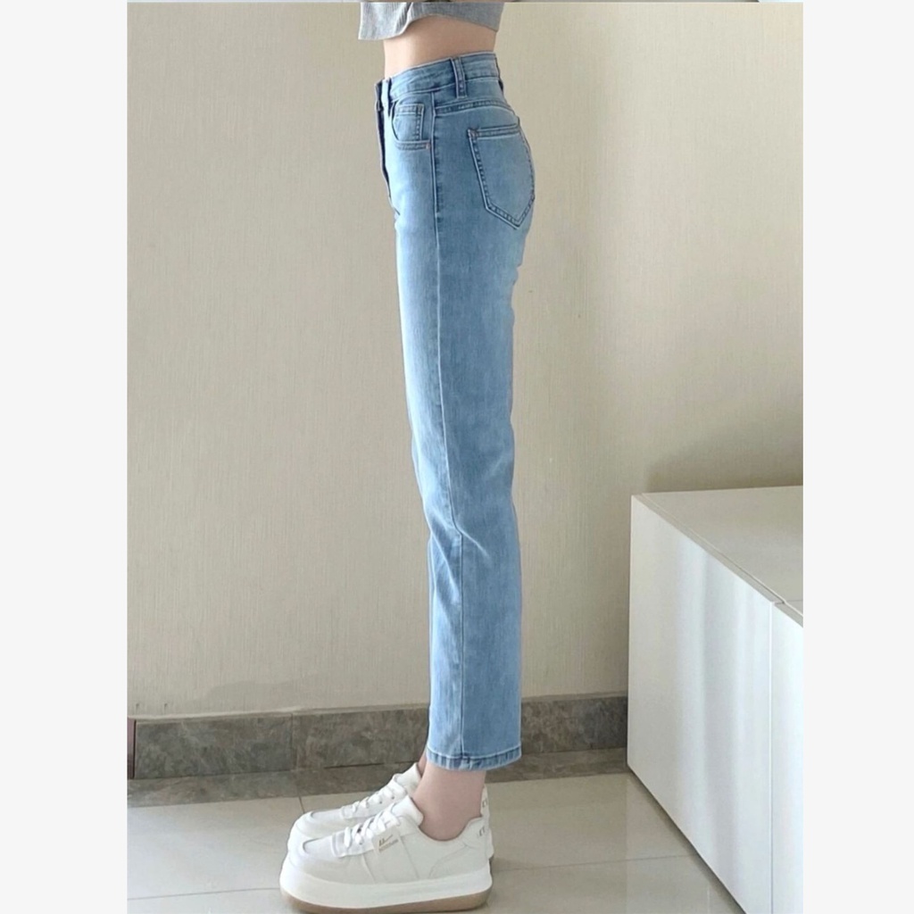 Boyfriend Jeans Wanita / Celana Highwaist Jeans Polos Wanita / Korean Premium Pensil Jeans Wanita