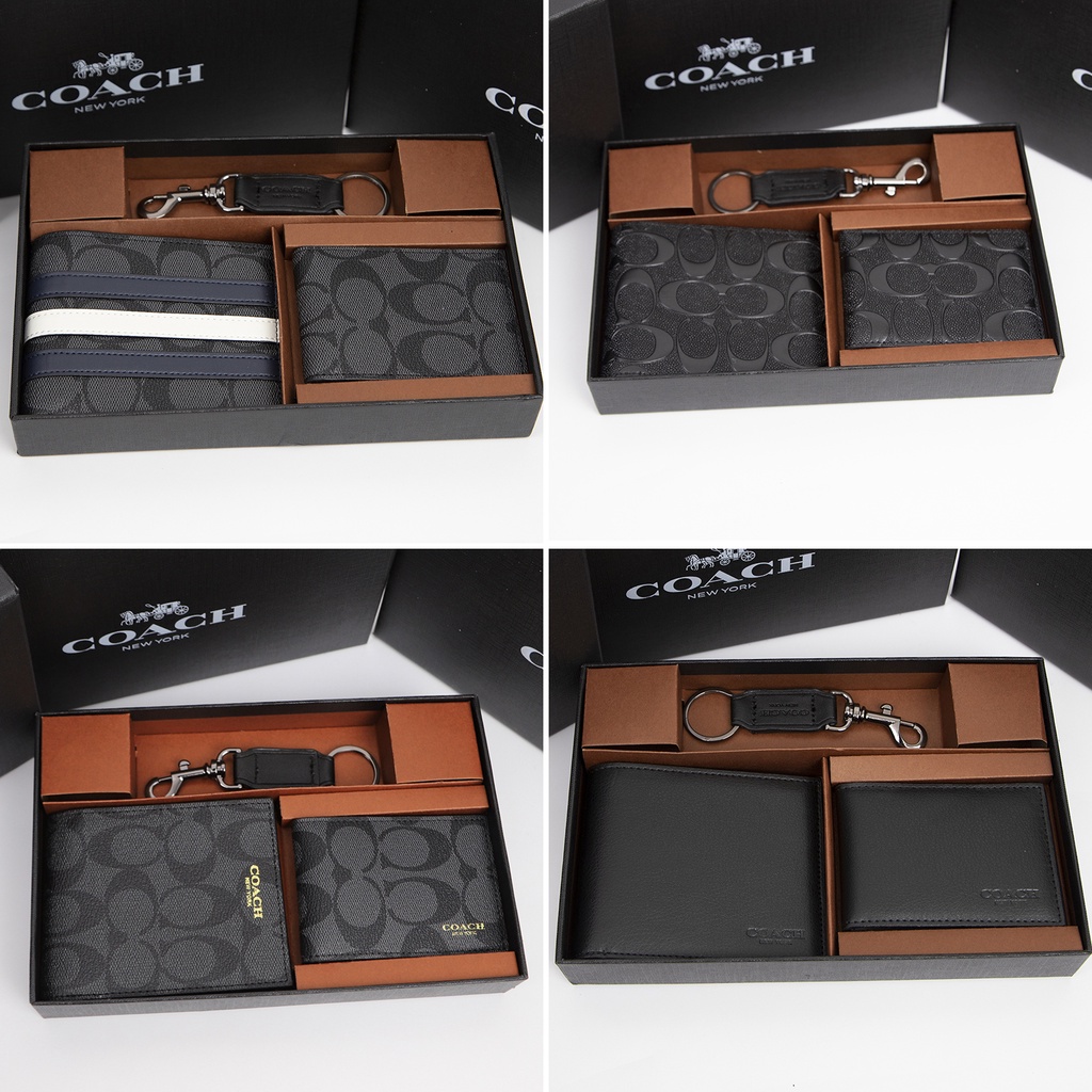 （Pengiriman cepat）COACH  Dompet Pendek Pria Men Wallet Dompet Pria Dompet Kulit F74586 F74993