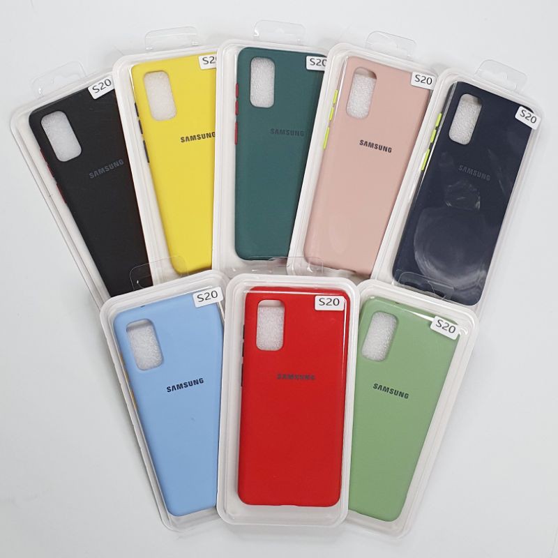 Samsung Galaxy S20 Macaron Tone Case / Silicone Macaron Colour Side button