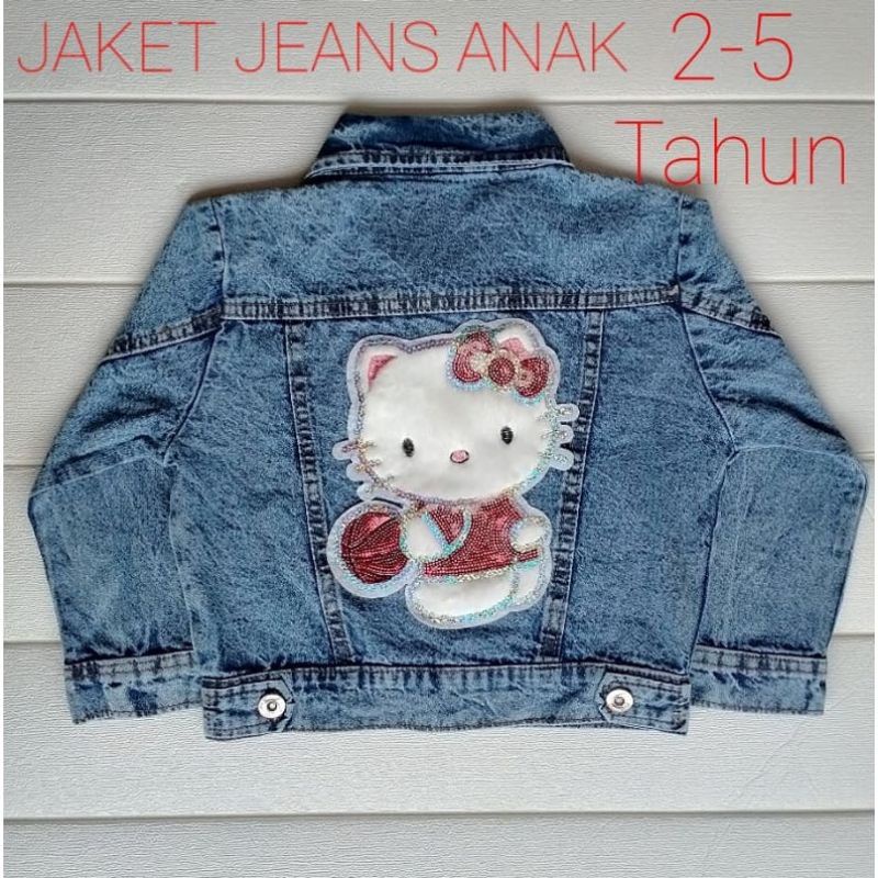 (BISA COD)JAKET ANAK JEANS SNOW WASH 3-6 TAHUN