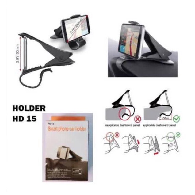 HD-15 Car Holder Dashboard Mobil Holder Dashboard Mobil phone holder universal dudukan hp hd15