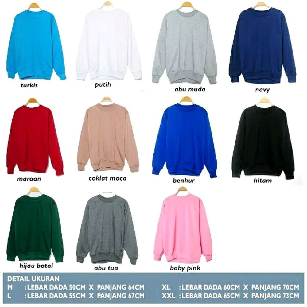 Crewneck Polos Pria dan wanita - Crewneck Polos - Sweater Polos Pria wanita