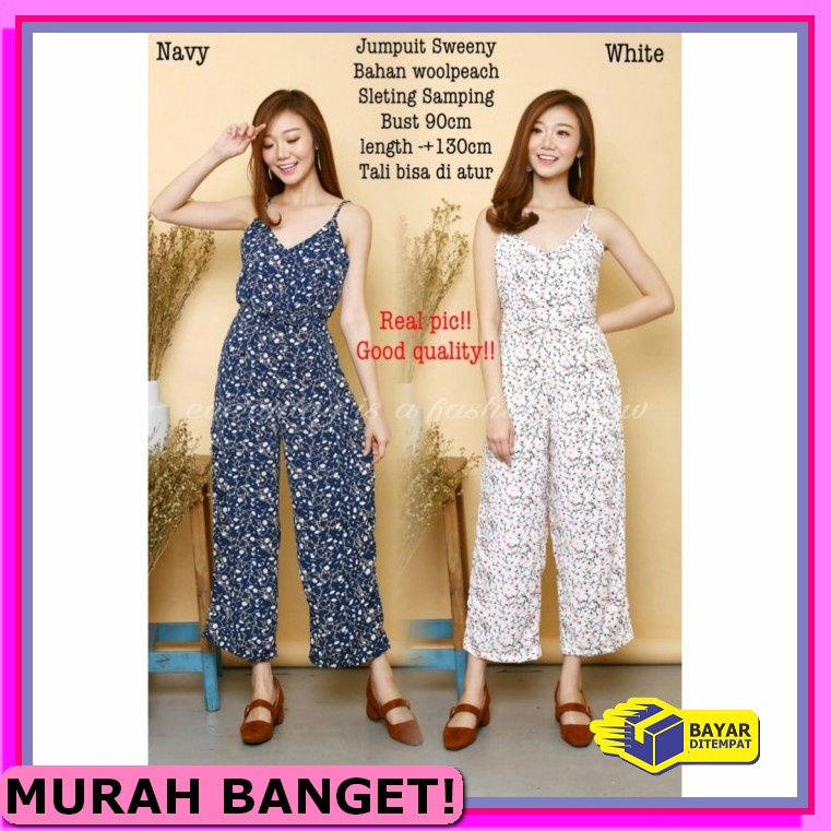 Jumpsuit Wanita Panjang Hijab Import Overall Polos Korea Katu Ye3 LB229 Jumpsuit Sweeny Np [Jumpsuit
