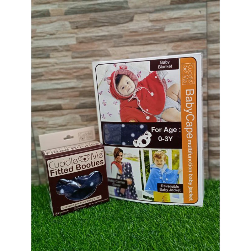 KNB Paket Bundling Babycape Jaket Bayi dan Booties / Paket Kado Lahiran