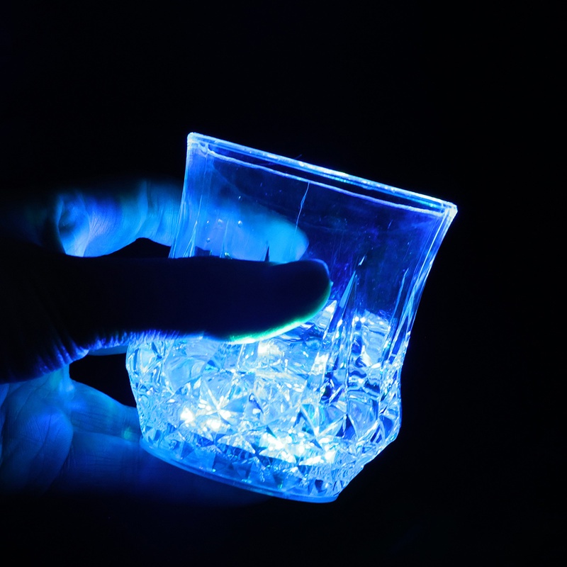 1 Pc Gelas Air Minum Bahan Akrilik Dengan Lampu LED Untuk Pesta Ulang Tahun