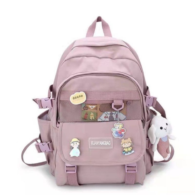 JT18280- Tas Ransel Fashion Wanita Cantik Import Gantungan Boneka