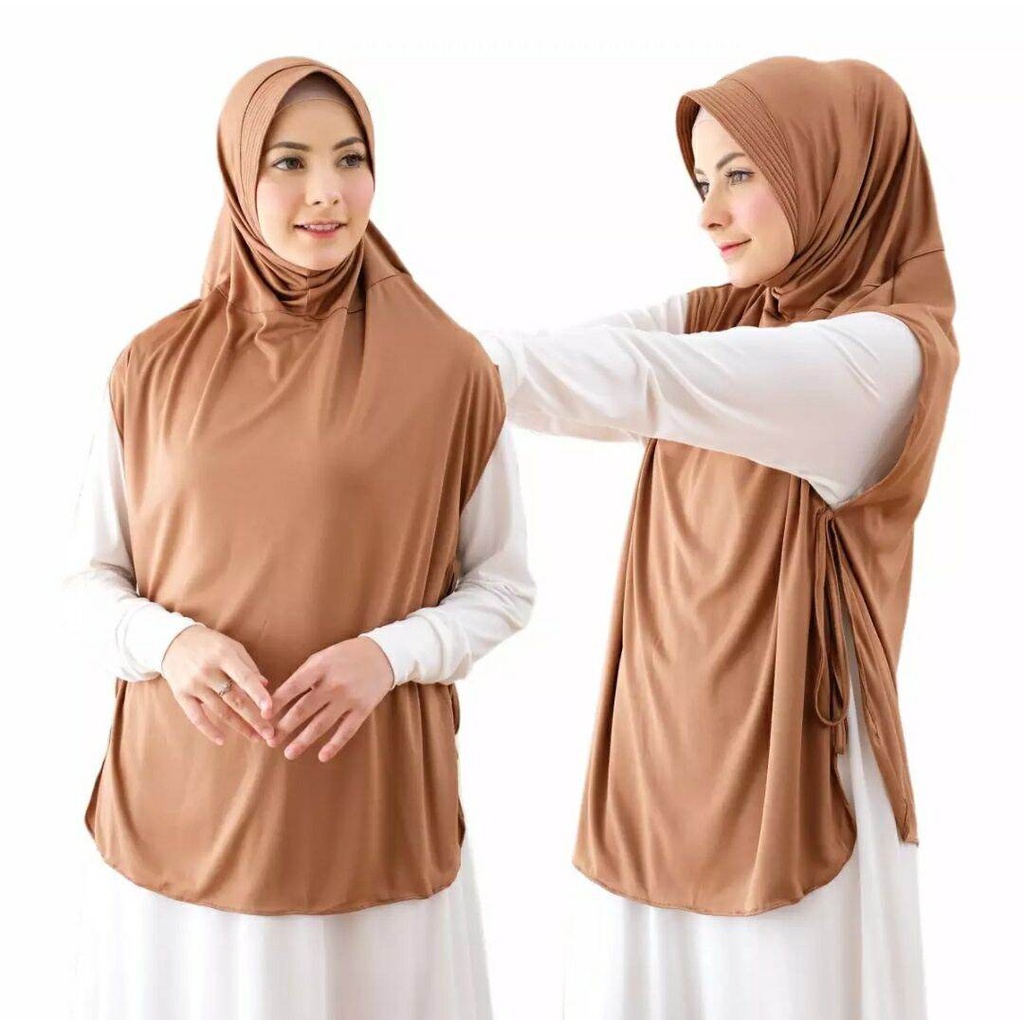 Qimfashion.id Jilbab Sporty Wanita Jumbo/Jilbab Instan/Jilbab Olahraga Xxl/Jilbab Murah