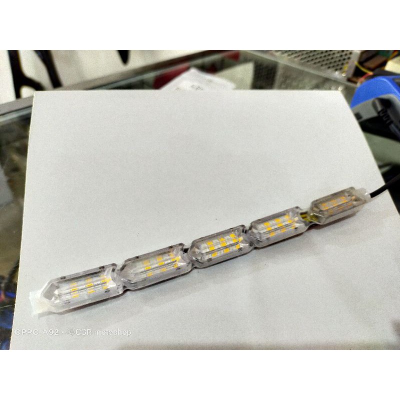 LAMPU LED ALIS LAMPU ALIS DRL RUNNING KRISTAL CRYSTAL 15CM SENJA + SEIN BLUE/YELLOW