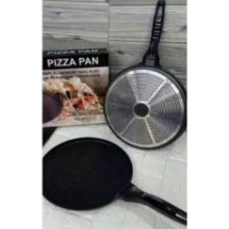 Panci , Teflon , Wajan , BBQ , CREPE PIZZA , Martabak , GRILL PAN MARBLE  , 30CM