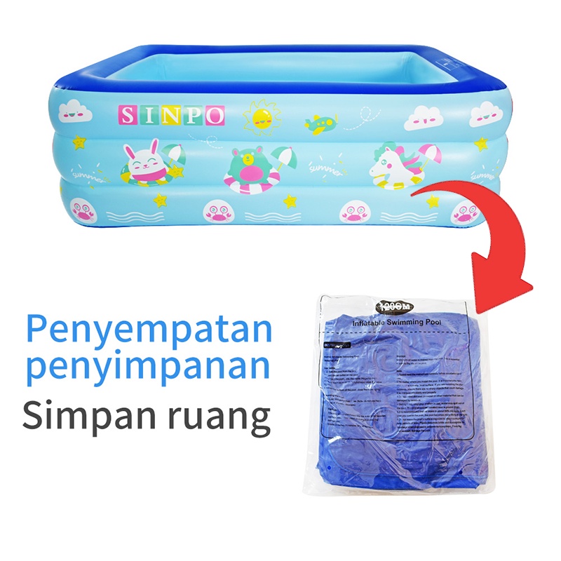 ⭐kolam renang mini kesenangan⭐2022 Gaya Baru Anak-anak Inflatable Pool Inflatable Pool Kartun Desain Pantai Anak-anak Kolam Renang Bayi Kolam Renang/Bak Inflatable Kolam Renang Anak-anak Musim Panas Penting