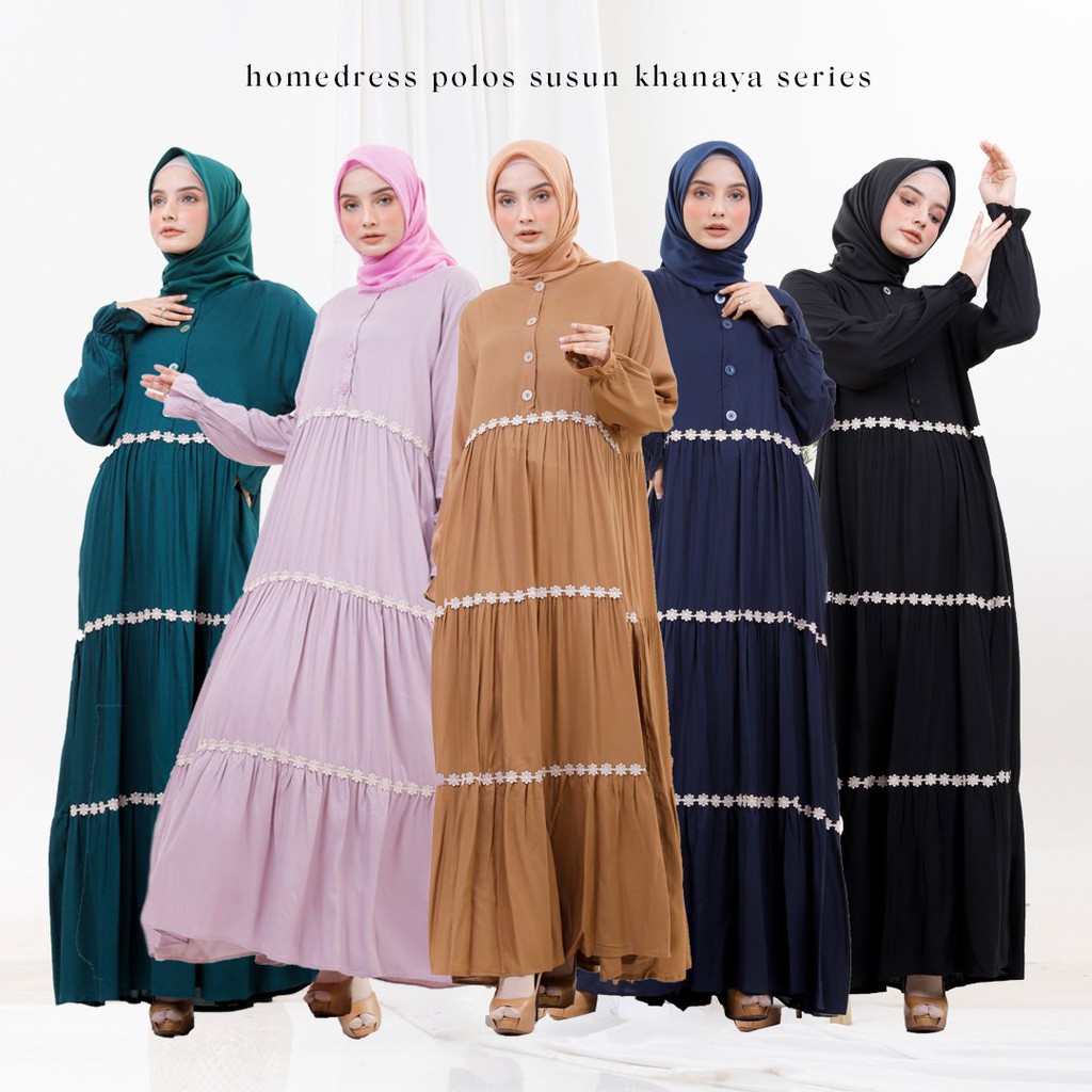 GMD Homedress/Gamis Rayon Renda Polos Khanaya