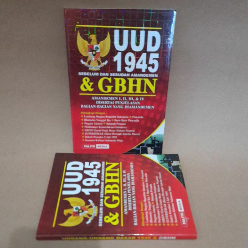 Jual UUD 1945 Sebelum Dan Sesudah Amandemen & GBHN - Palito Media ...