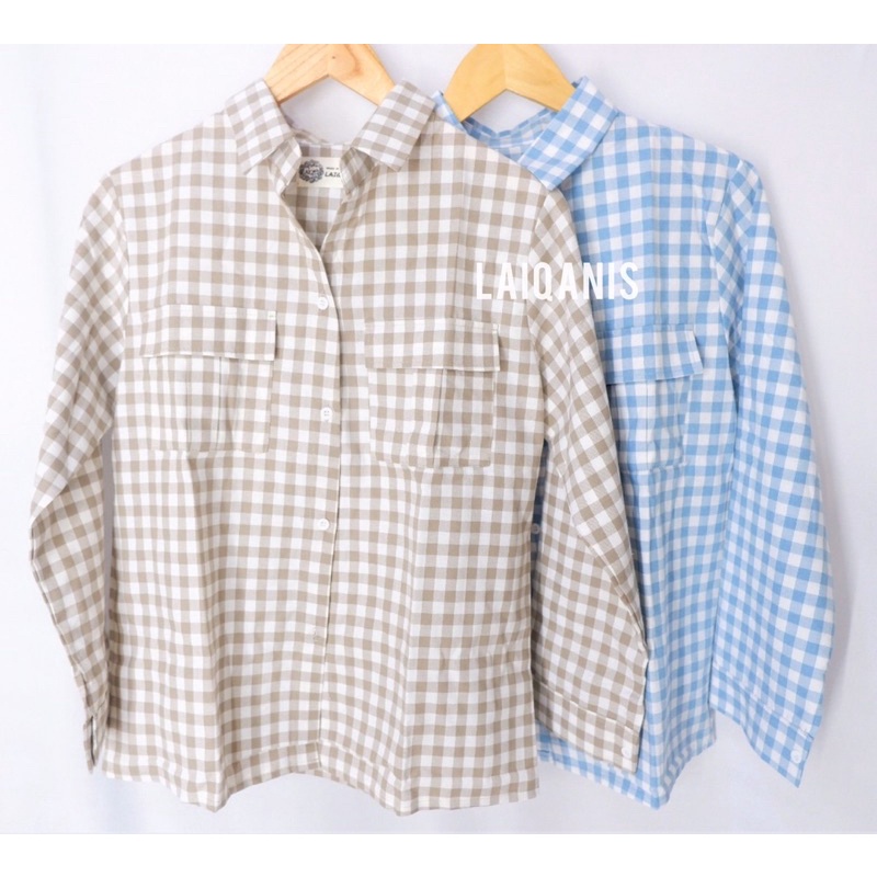 Ellia Tartan Shirt / kemeja kotak / kemeja wanita - Laiqanis