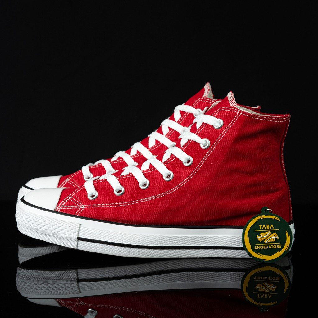 (BISA COD) SEPATU SNEAKERS CLASSIC RED TINGGI PRIA WANITA PREMIUM