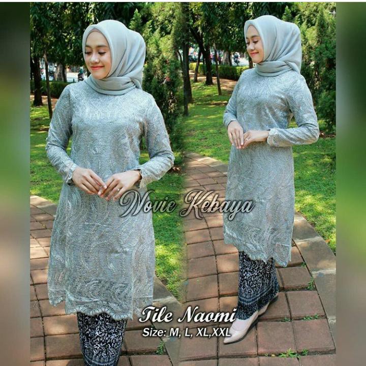 stelan kebaya tille bordir import new