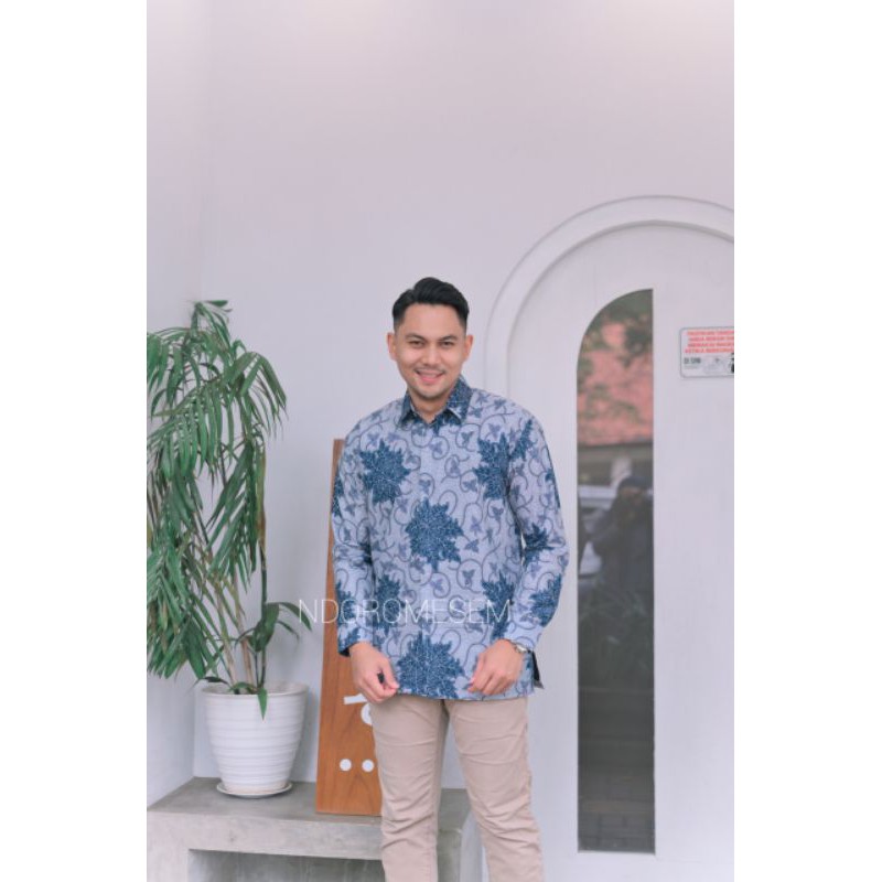 BATIK NDOROMESEM GODONG KATES LENGAN PANJANG KATUN HALUS FULL FURING