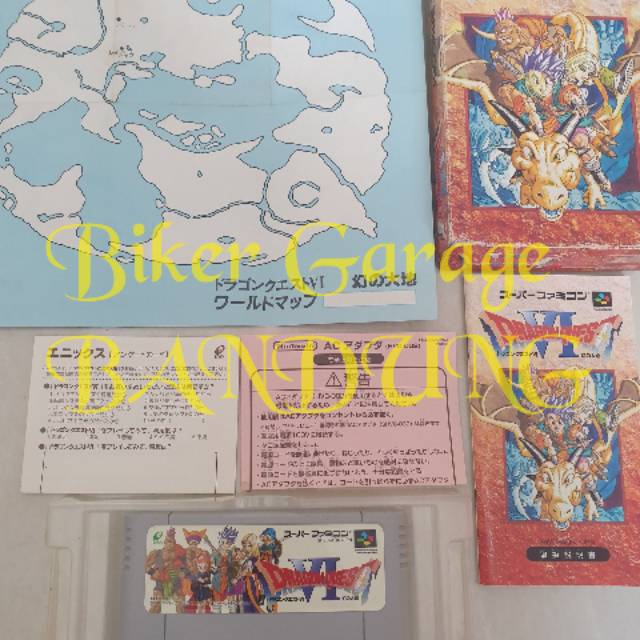 Kaset nintendo super famicom judul dragon quest 6 ori vintage