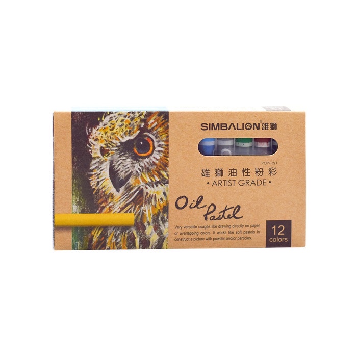 

PASTEL-DRY-OIL- SIMBALION ARTIST GRADE OIL PASTEL 12 COLOR (POP-12) -OIL-DRY-PASTEL.