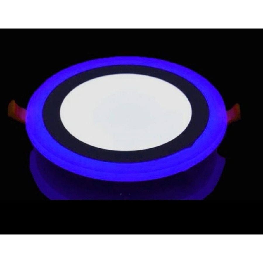 Lampu Downlight LED PEX Panel 18+6W Watt INBOW PUTIH BIRU BULAT 2 WARNA - PUTIH BIRU