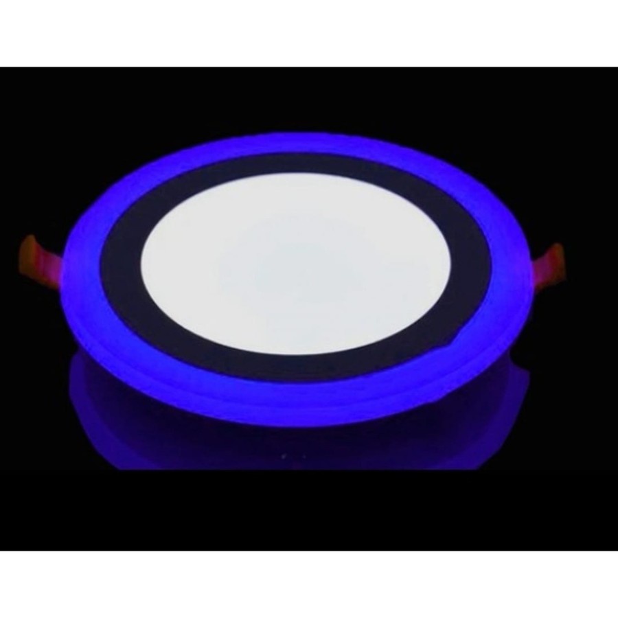 Lampu Downlight LED PEX Panel 18+6W Watt INBOW PUTIH BIRU BULAT 2 WARNA - PUTIH BIRU