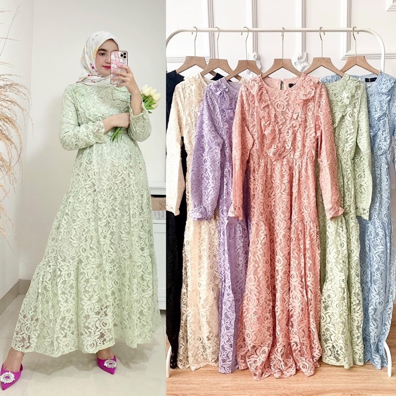 Brocade Import dress / dress brokat / dress pesta murah / burkat