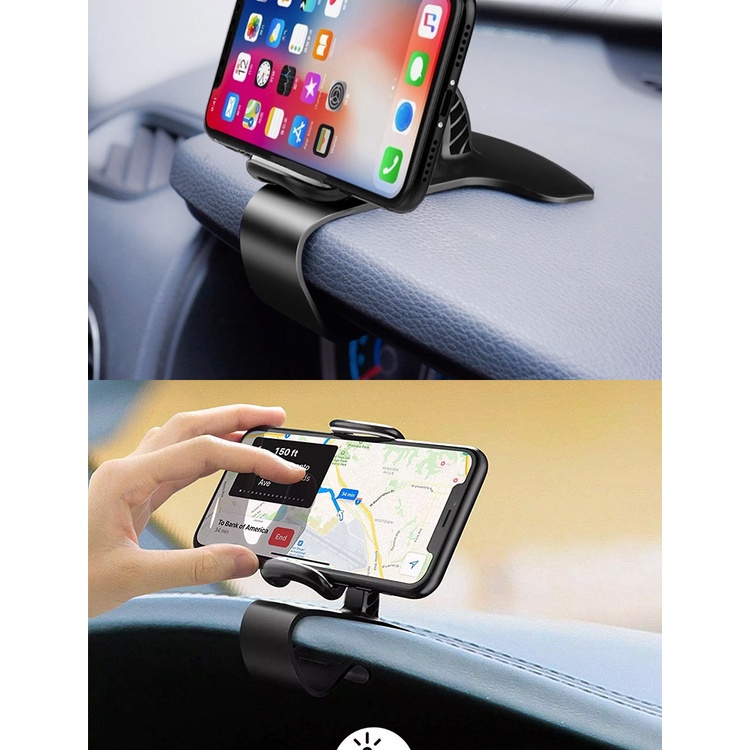 Holder HP Dasboard Mobil Jepit HD-22 Phone Holder 360 Rotation Tempat dudukan hp di mobil dashboard Stand Handphone