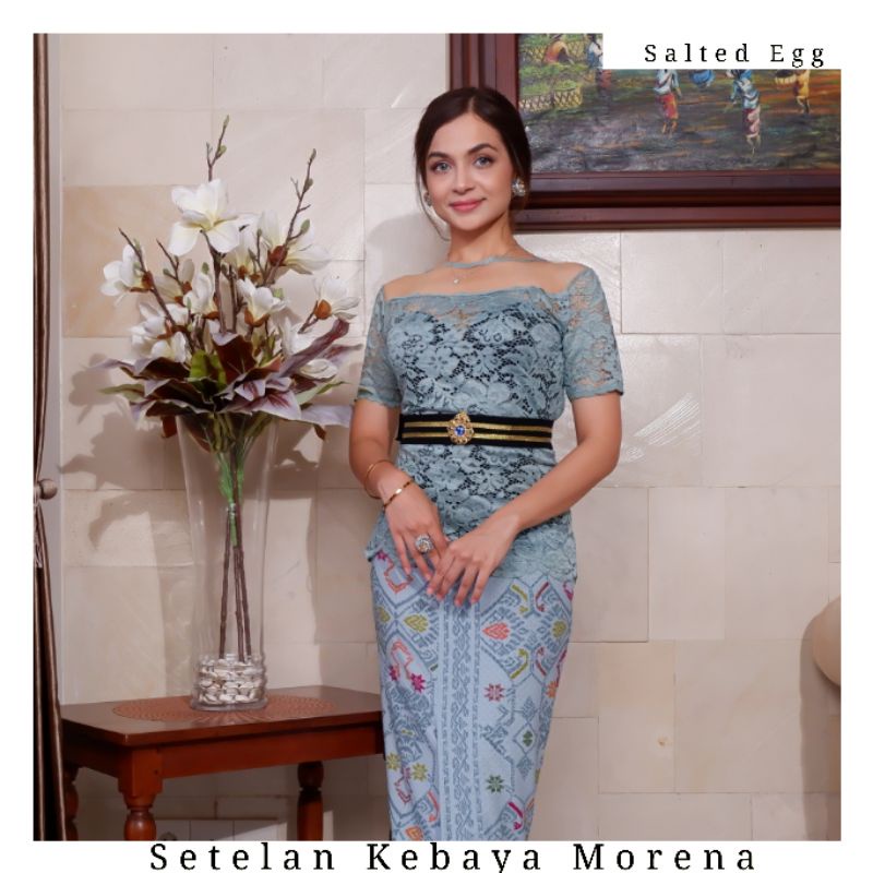 Setelan Kebaya Modifikasi Lengan Pendek Morena