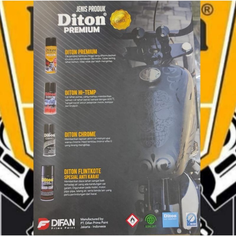 DITON PREMIUM CAT SEMPROT TAHAN BENSIN 400CC  9532 PASTEL YELLOW