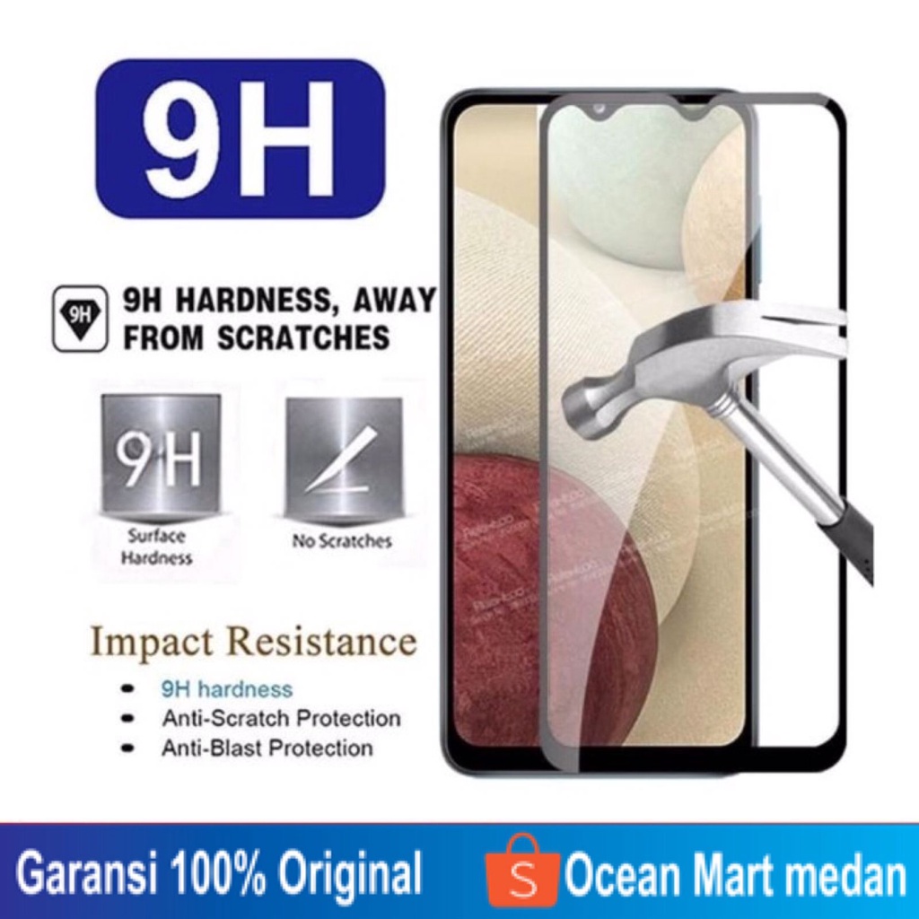 Tempered Glass 9D Full Glue Cover Anti Gores Samsung A11 A20 A72 A21s A01 M40 Screen Protector Pelindung Layar HP