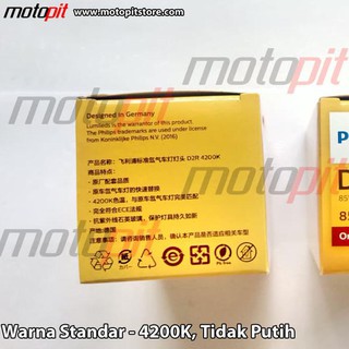 PHILIPS D2R Xenon Standar Original 4200K 85V 35W HID Bulb PHILIPS D2R Xenon Standar Original 4200K 85V 35W HID Bulb