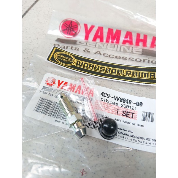 baut nepel 4C9 pembuangan angin selang minyak rem cakram depan kaliper caliper matic bebek sport Ori