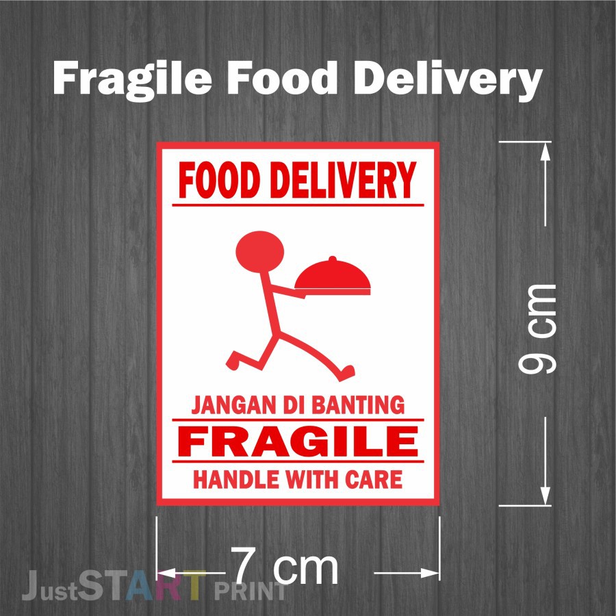 

Sticker Chromo Fragile Pengiriman Makanan Stiker Food Handle With Care Lucu