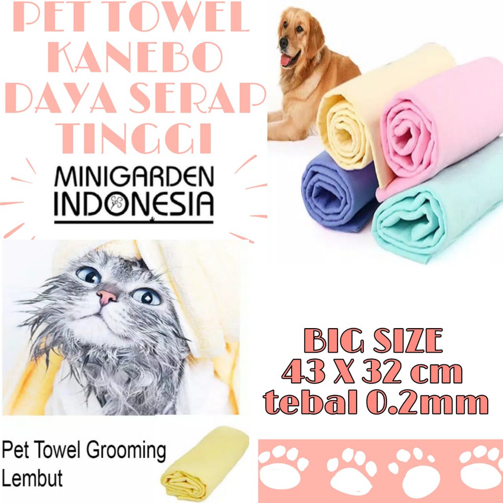 KANEBO JUMBO PET TOWEL Handuk Kucing Anjing Pet Bath Towel Handuk grooming daya serap tinggi