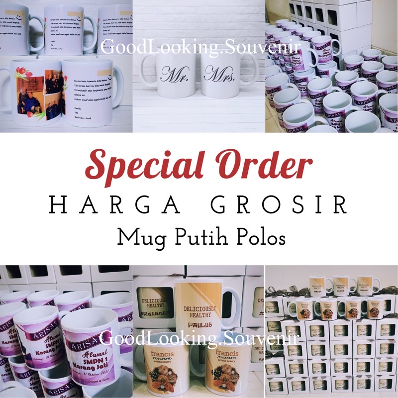 Mug Putih Polos Grosir / Pesanan Khusus