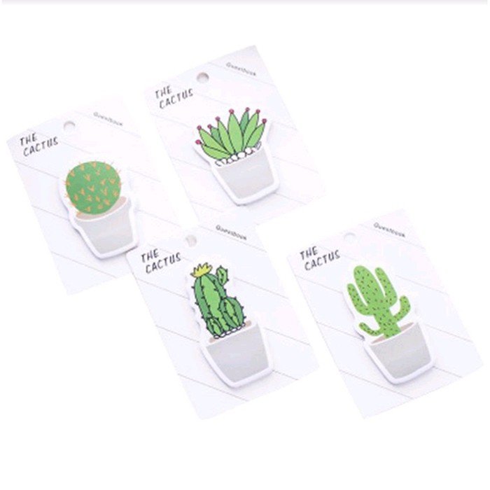 

(20 Lembar) Sticky Notes / Memo Catatan Tempel Lucu Motif Tanaman Kaktus
