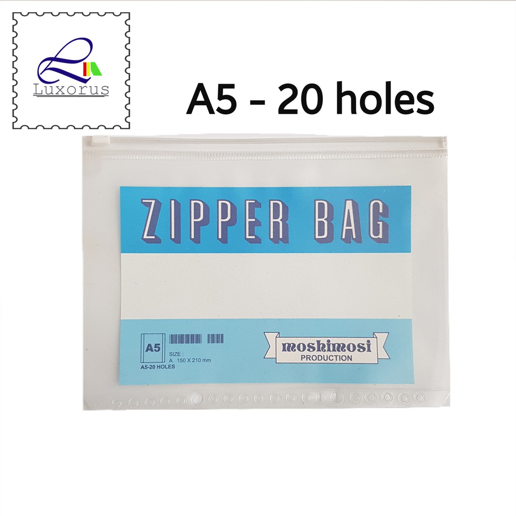 

Map Plastik Transparan Zipper Bag A5 20 Holes