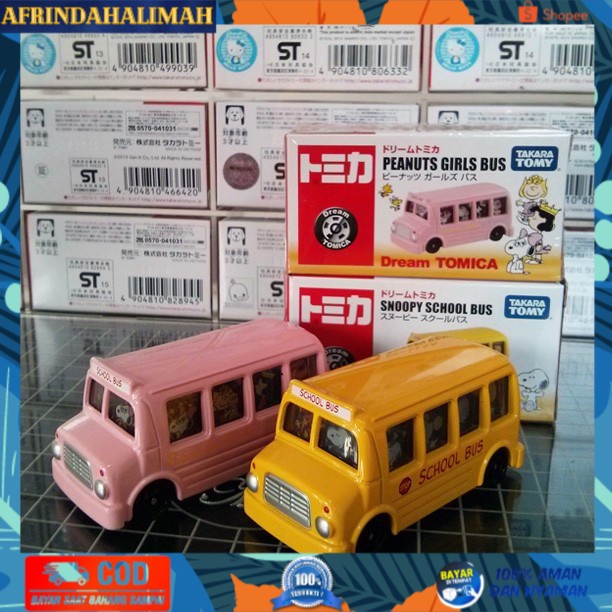 

[TERBARU] Tomica Dream Set Snoopy School Peanuts Girls Bus