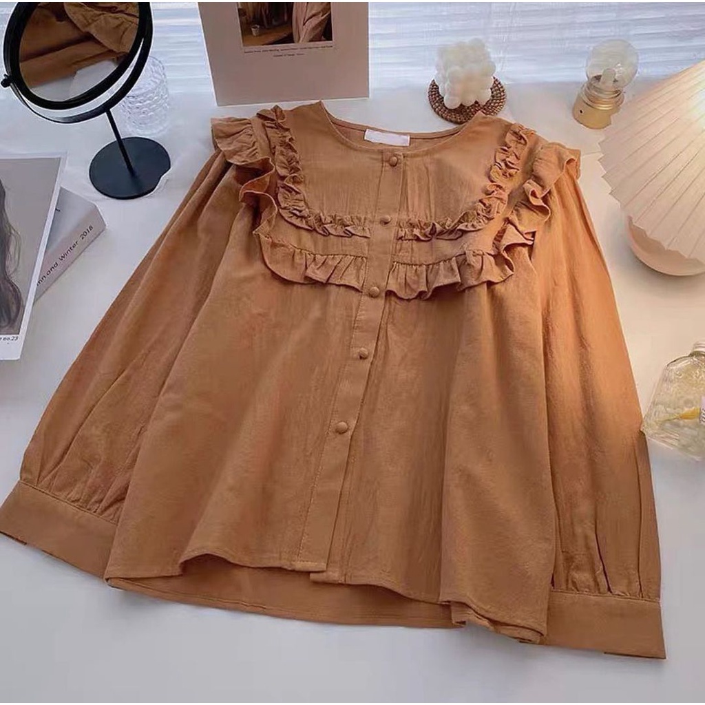 BLOUSE CRINCLE / CILA BLOUSE / BLOUSE WANITA / BLUS KOREAN STYLE-3
