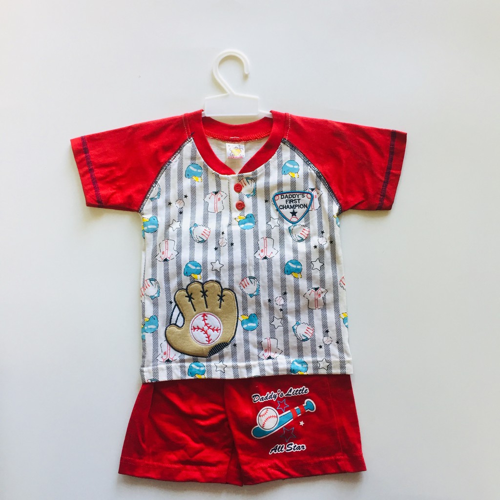 Baju Anak Cola Bear Daddy First Champion Merah