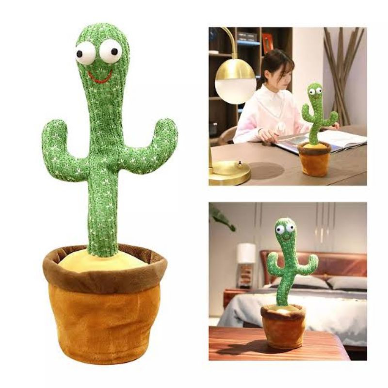 singing dancing cactus boneka kaktus joget