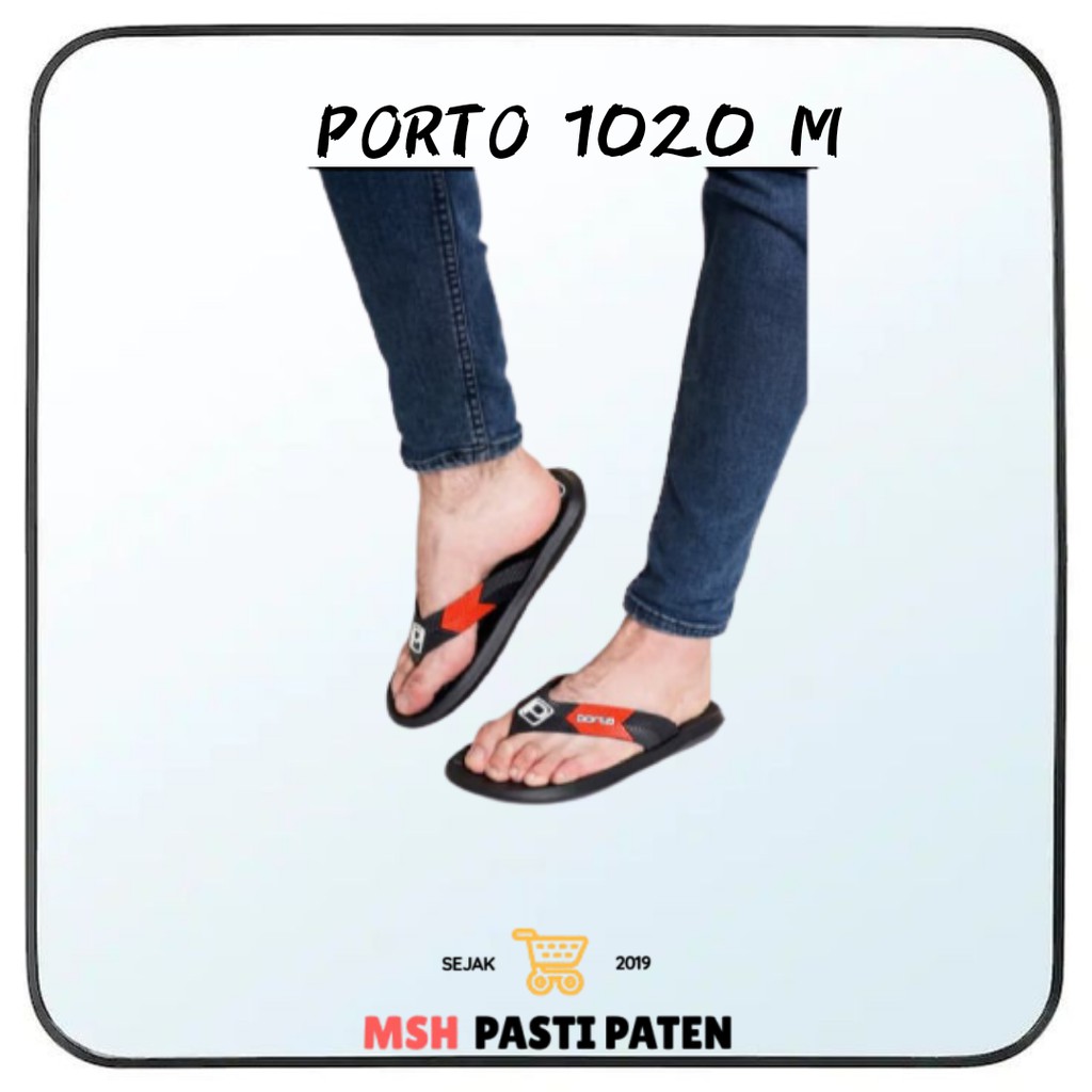 PORTO1020  M original  ukuran 39-44 Sandal Jepit Karet Pria Dewasa Sandal Karet Sendal cowo