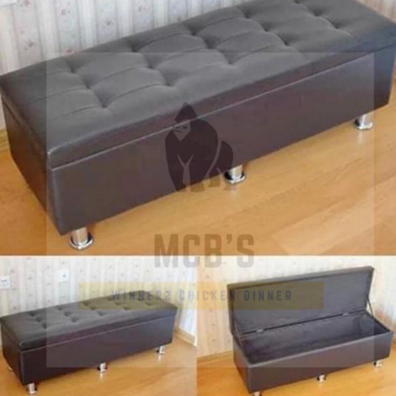 Sofa Box Storage Minimalis Kulit Kain