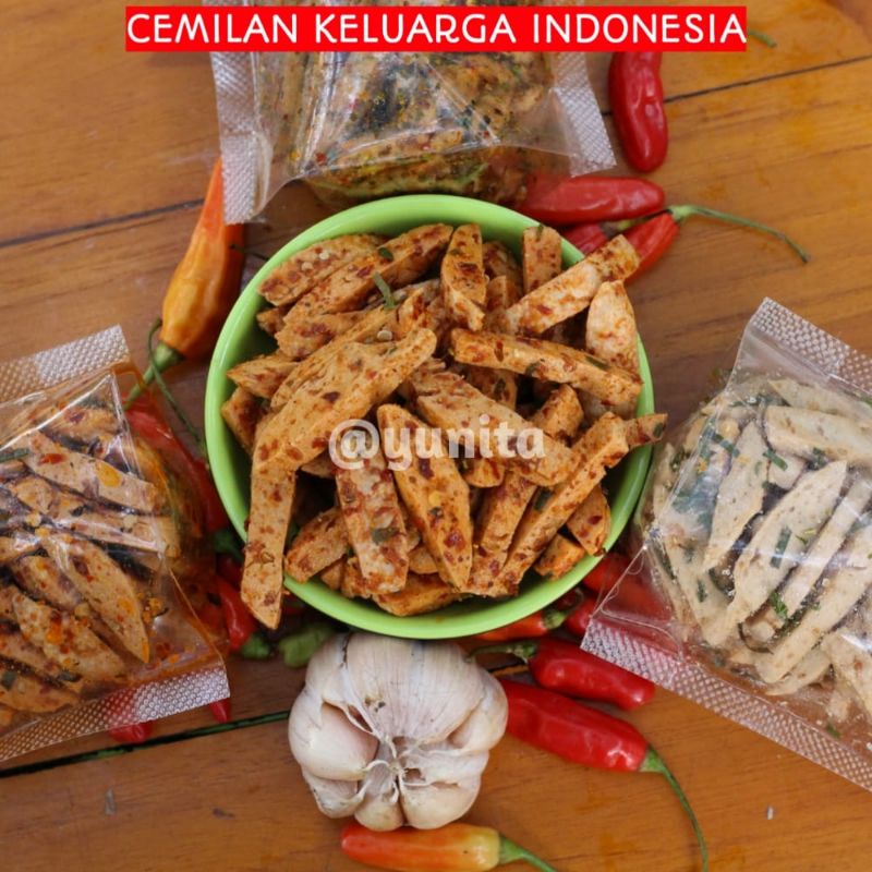 Basreng Stik Bumbu Basah Daun jeruk/Basreng Pedas 50 Gram