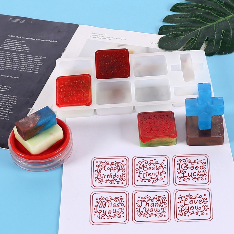 Siy Inggris Seal Epoxy Resin Cetakan Perhiasan Casting Silicone Mold DIY Kerajinan Plester Membuat Alat