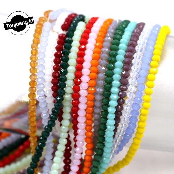 Manik Manik Kristal Ceko Crystal Beads Bahan Membuat Gelang