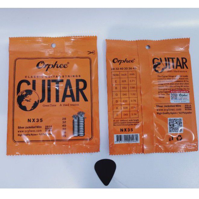 senar gitar orphee klasik nylon / senar gitar orphe NX35 / senar gitar orphe nylon clear